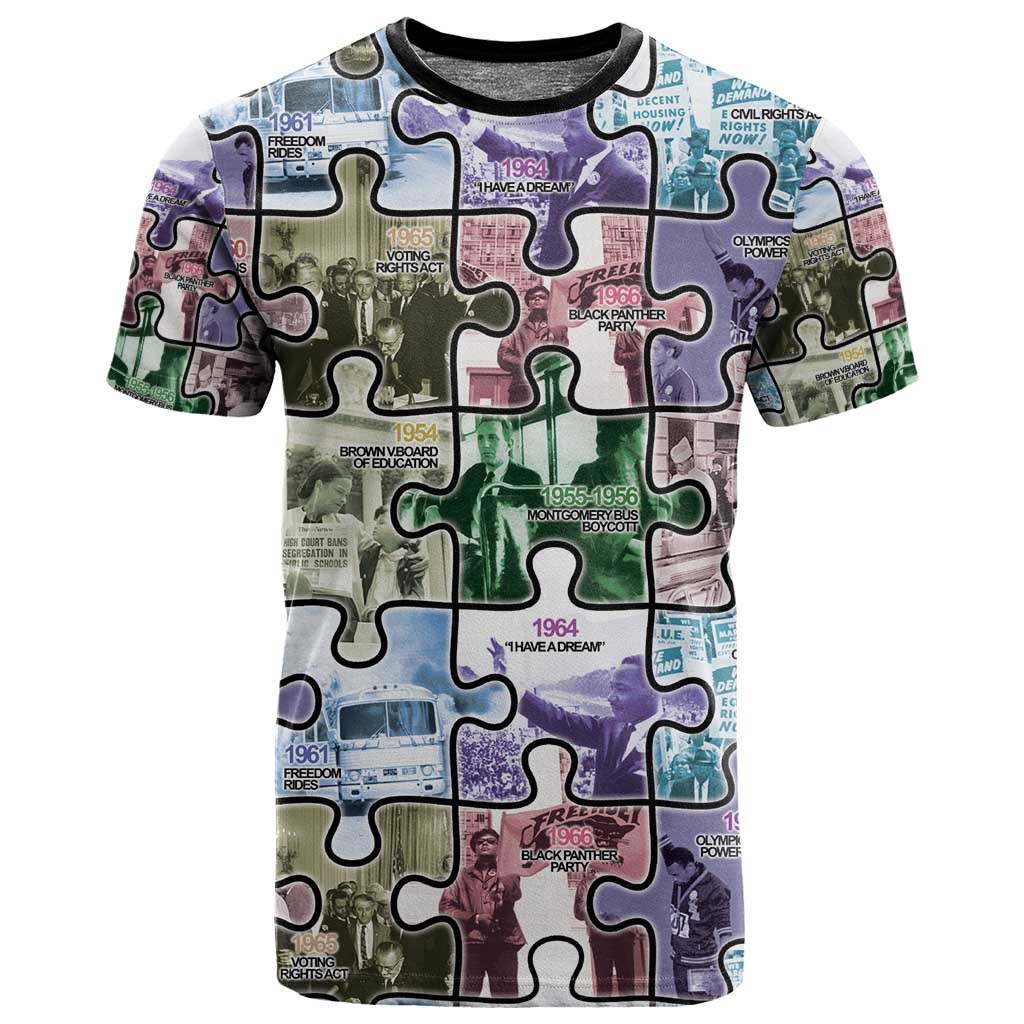 African American T shirt The Civil Rights Journey in Puzzle