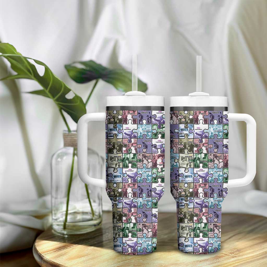 African American Tumbler With Handle The Civil Rights Journey in Puzzle