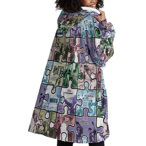 African American Wearable Blanket Hoodie The Civil Rights Journey in Puzzle