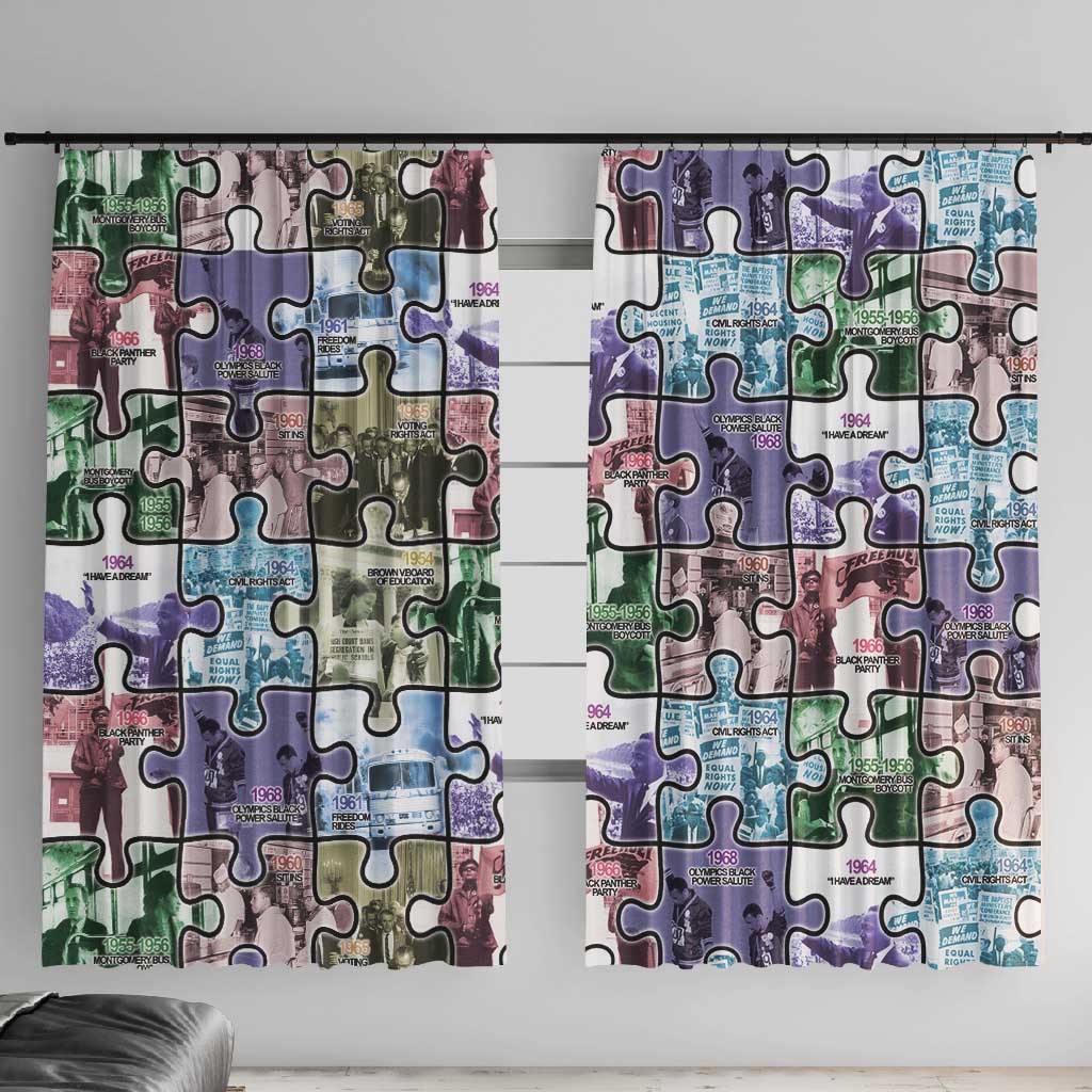 African American Window Curtain The Civil Rights Journey in Puzzle