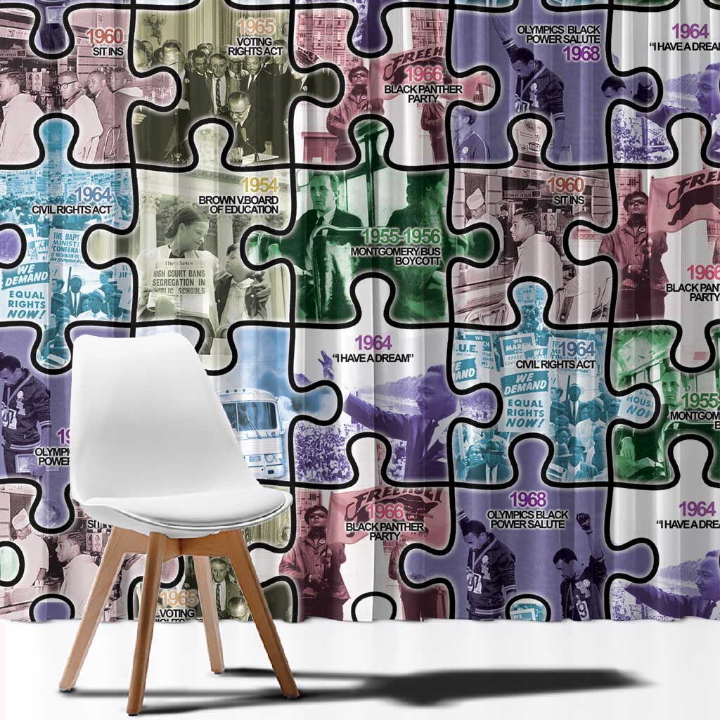 African American Window Curtain The Civil Rights Journey in Puzzle