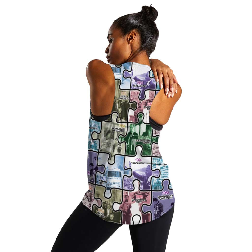 African American Women Racerback Tank The Civil Rights Journey in Puzzle