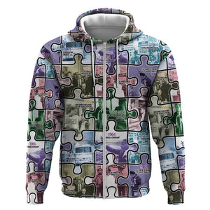 African American Zip Hoodie The Civil Rights Journey in Puzzle