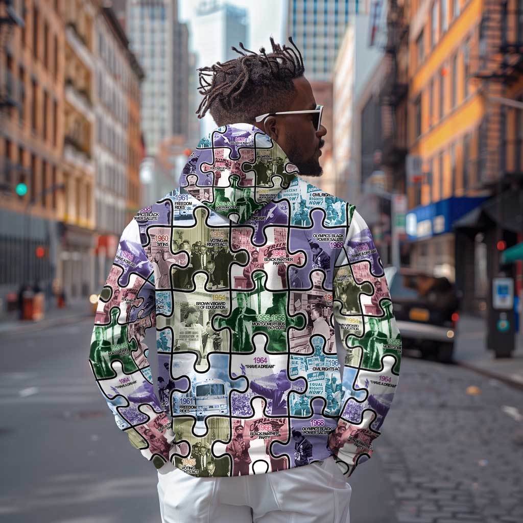 African American Zip Hoodie The Civil Rights Journey in Puzzle