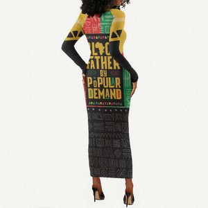 Black Father By Popular Demand Long Sleeve Bodycon Dress African Art DT03