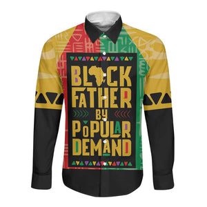 Black Father By Popular Demand Long Sleeve Button Shirt African Art