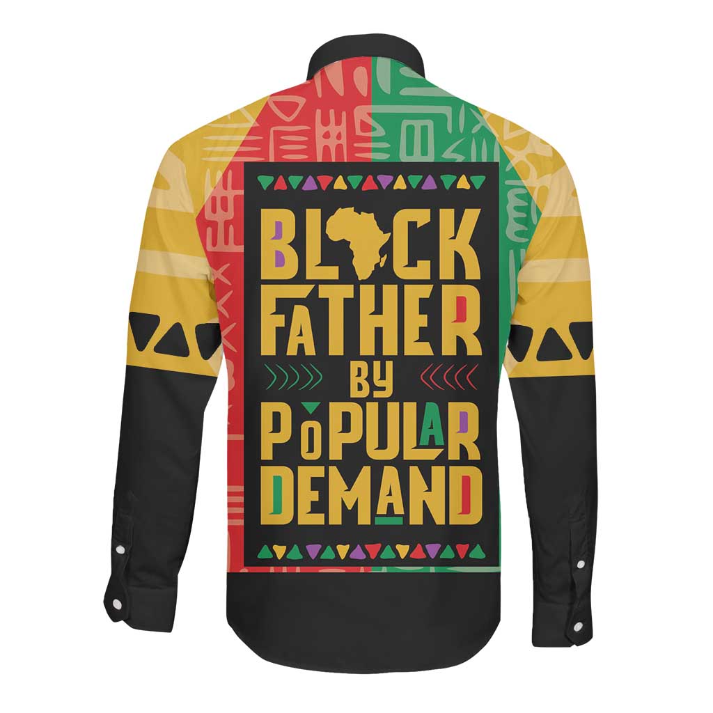Black Father By Popular Demand Long Sleeve Button Shirt African Art