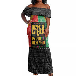 Black Father By Popular Demand Off Shoulder Maxi Dress African Art