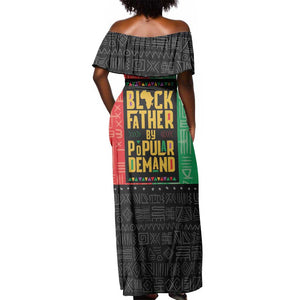 Black Father By Popular Demand Off Shoulder Maxi Dress African Art