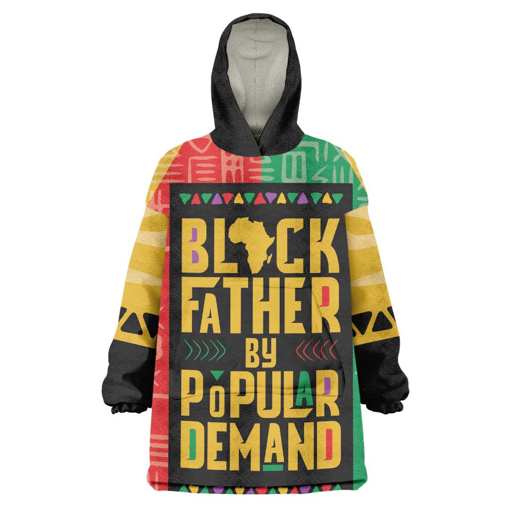 Black Father By Popular Demand Wearable Blanket Hoodie African Art
