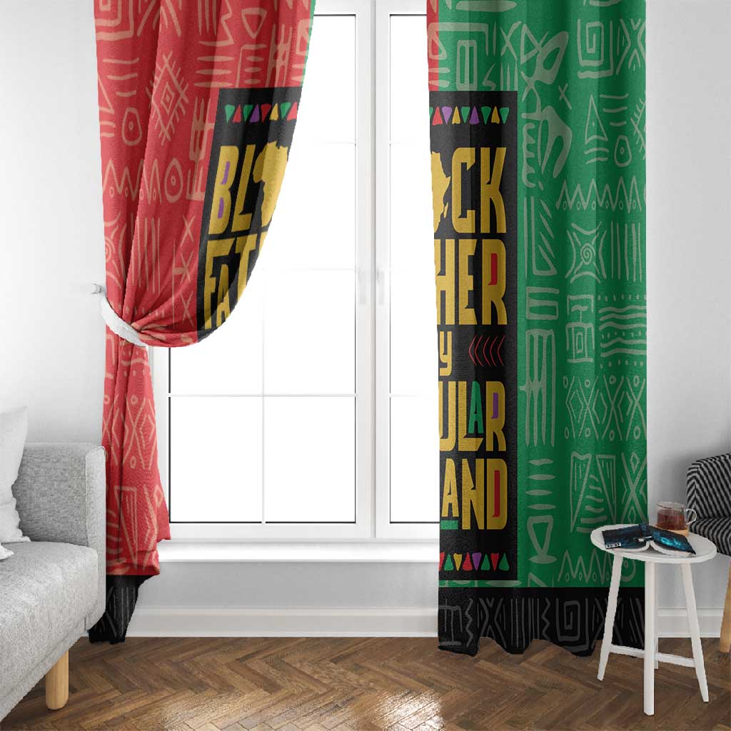 Black Father By Popular Demand Window Curtain African Art