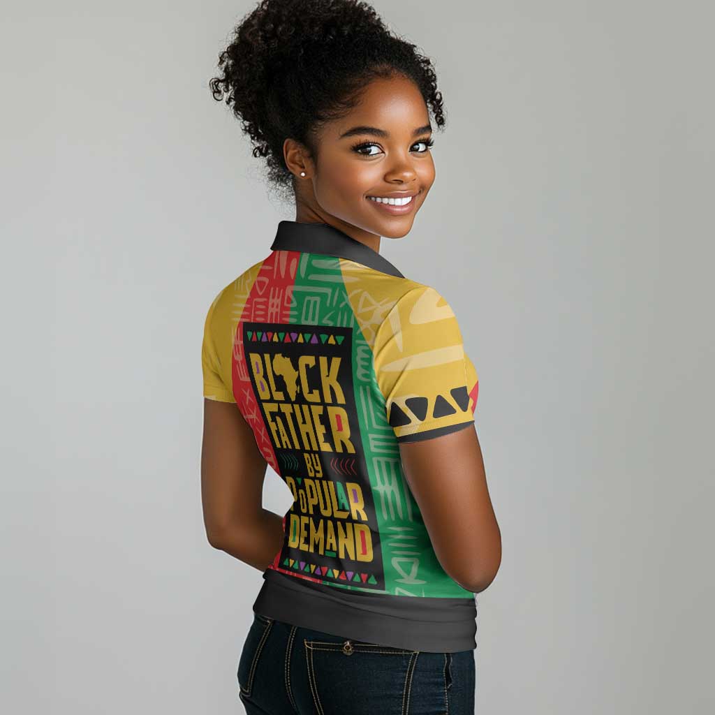 Black Father By Popular Demand Women Polo Shirt African Art