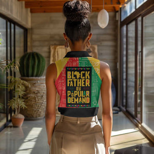 Black Father By Popular Demand Women Sleeveless Polo Shirt African Art