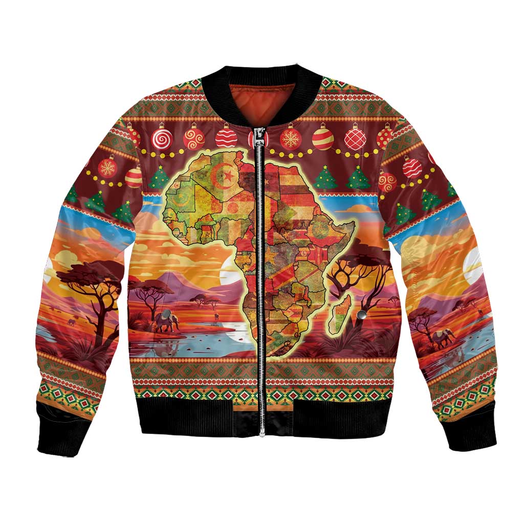 African Christmas Bomber Jacket Afro Heritage and Celebrated
