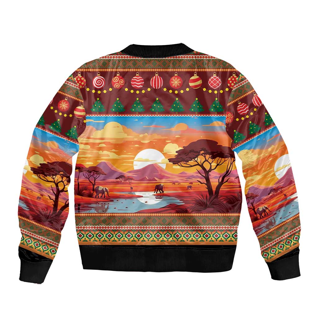 African Christmas Bomber Jacket Afro Heritage and Celebrated