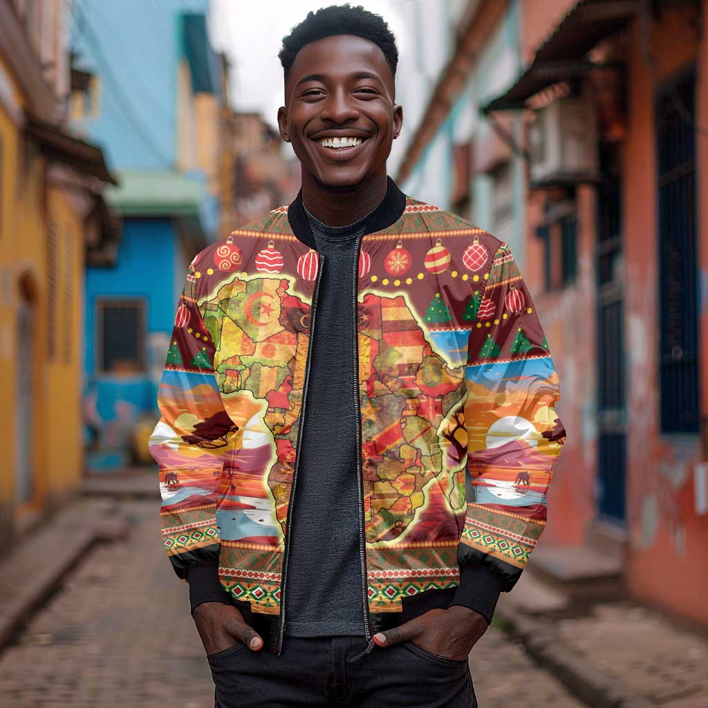 African Christmas Bomber Jacket Afro Heritage and Celebrated