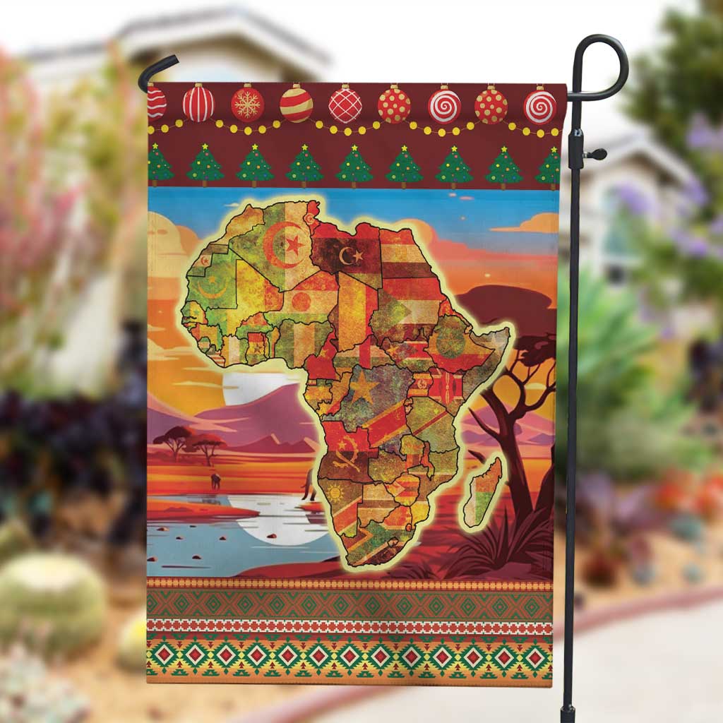 African Christmas Garden Flag Afro Heritage and Celebrated