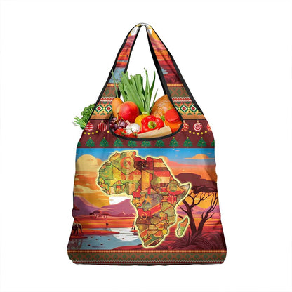 African Christmas Grocery Bag Afro Heritage and Celebrated