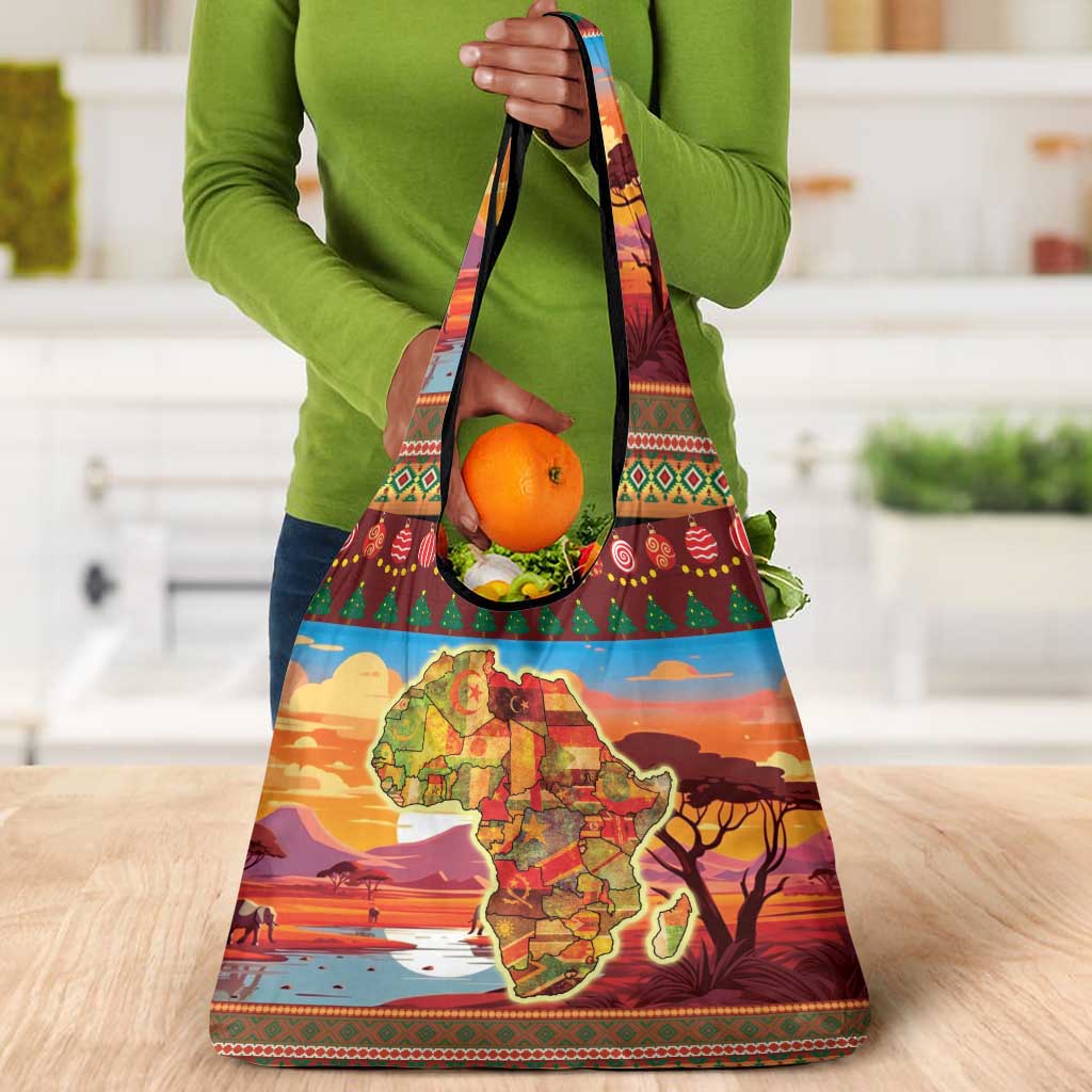 African Christmas Grocery Bag Afro Heritage and Celebrated