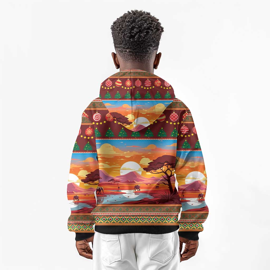 African Christmas Kid Hoodie Afro Heritage and Celebrated