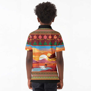 African Christmas Kid Polo Shirt Afro Heritage and Celebrated