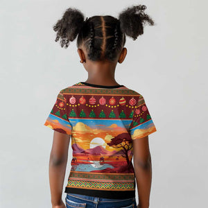 African Christmas Kid T shirt Afro Heritage and Celebrated