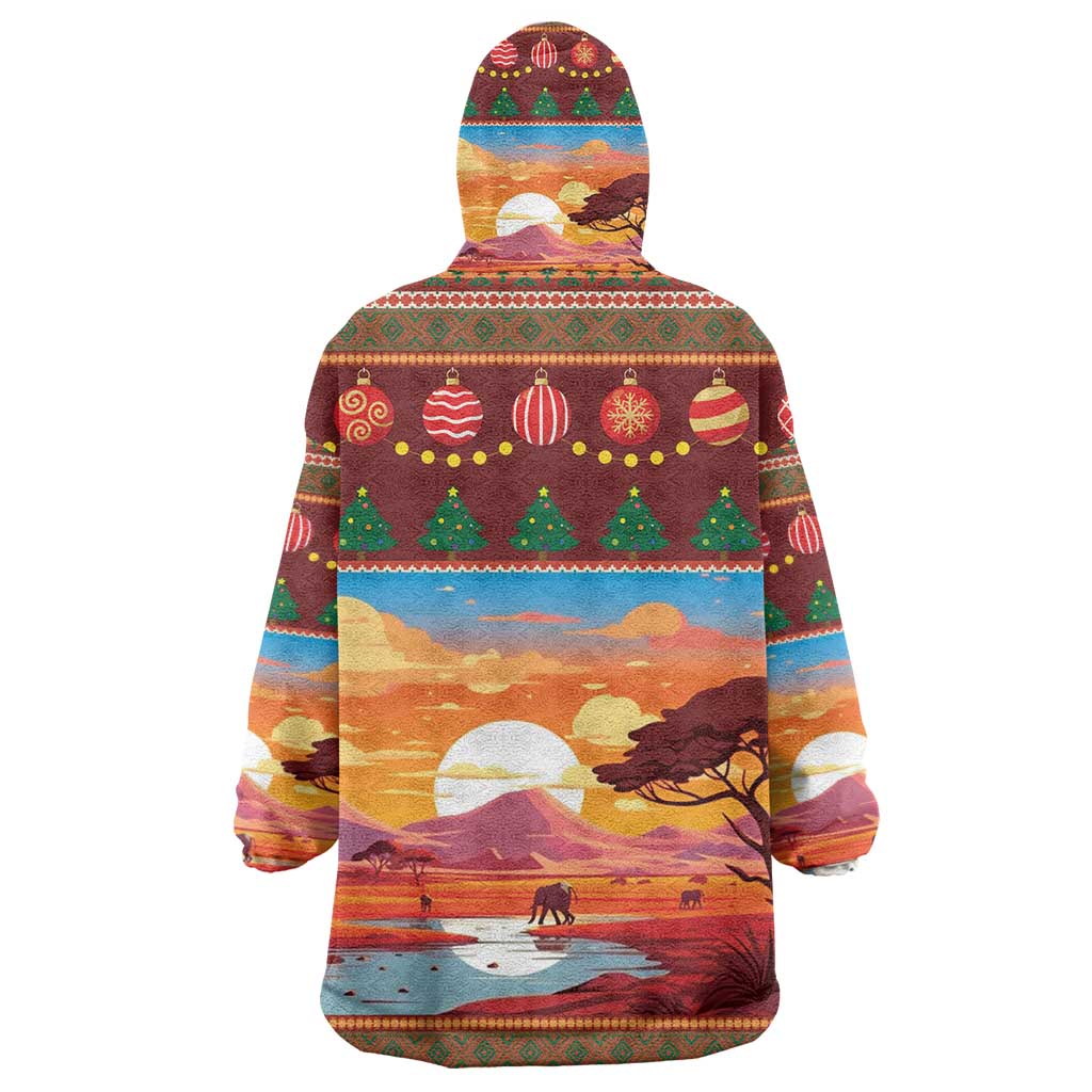 African Christmas Kid Wearable Blanket Hoodie Afro Heritage and Celebrated