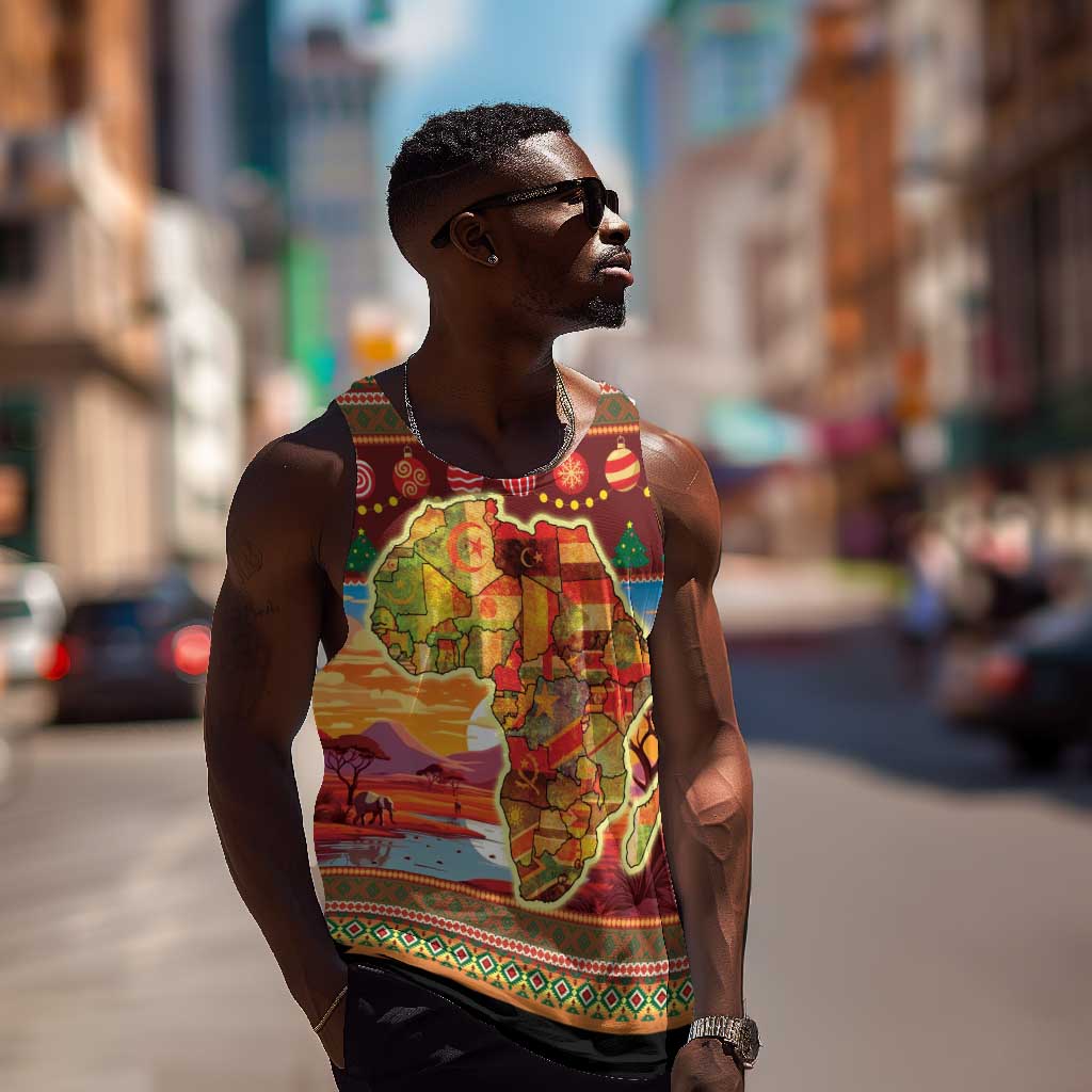 African Christmas Men Tank Top Afro Heritage and Celebrated