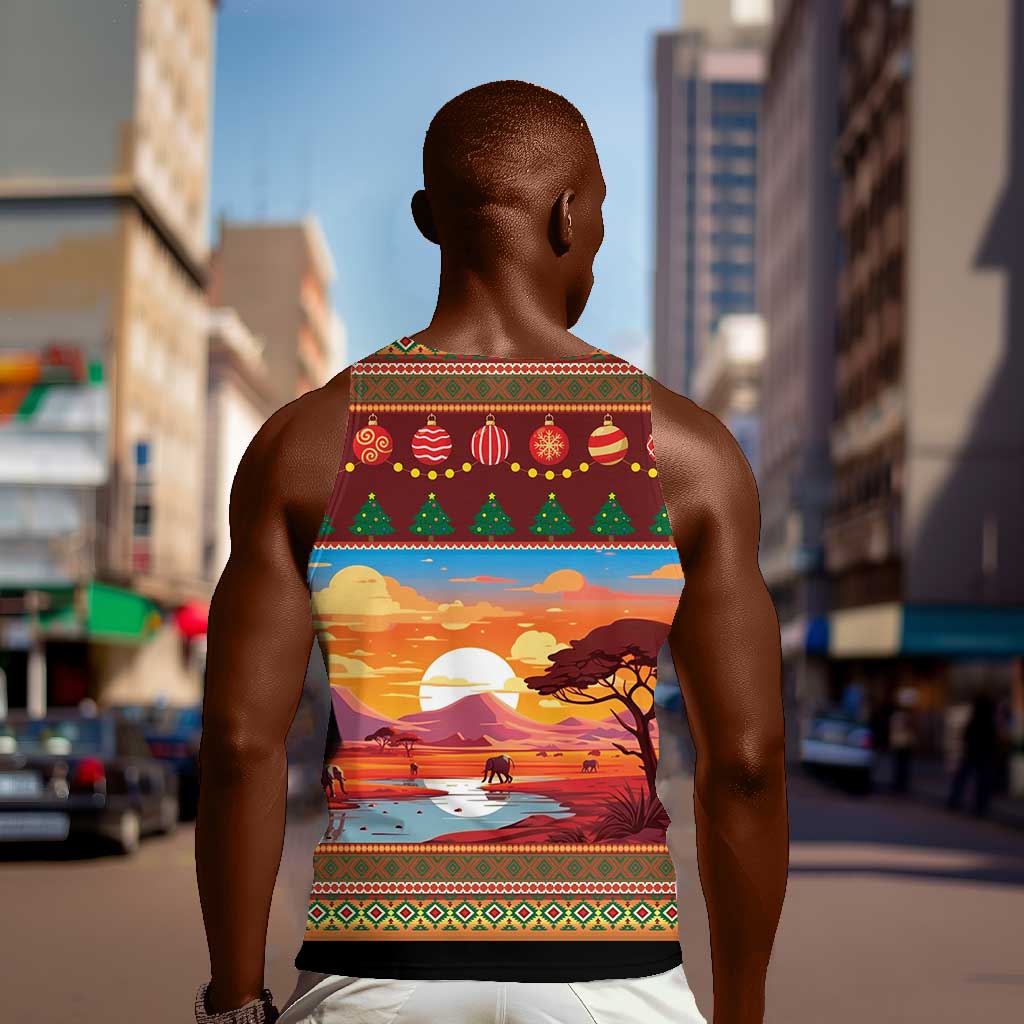 African Christmas Men Tank Top Afro Heritage and Celebrated