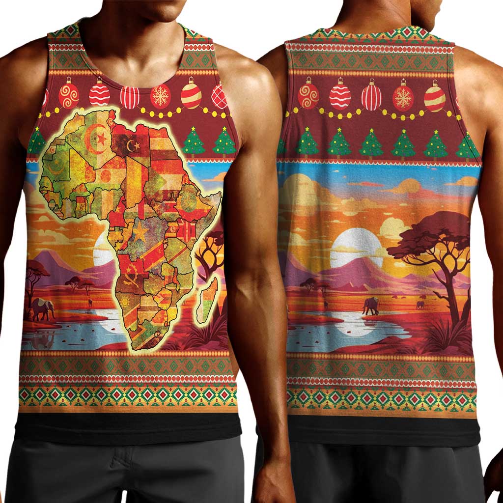 African Christmas Men Tank Top Afro Heritage and Celebrated