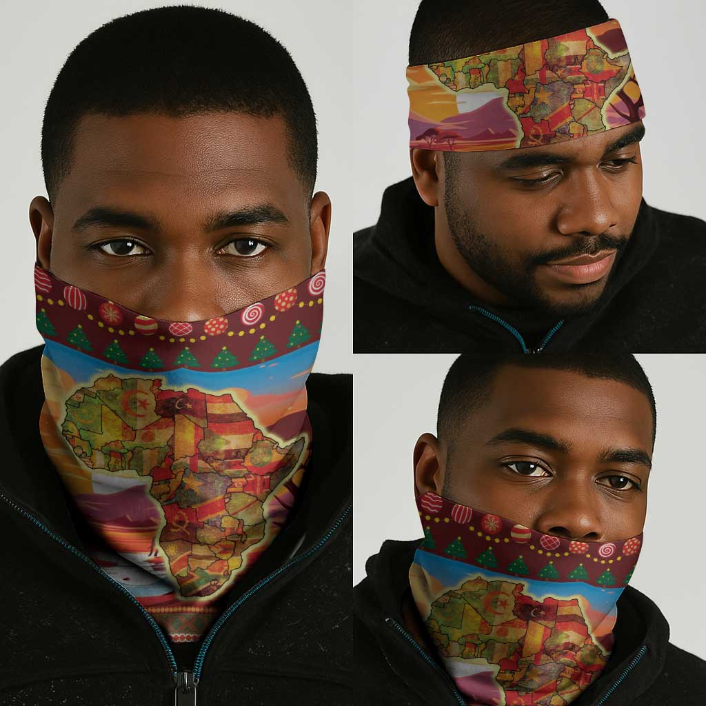 African Christmas Neck Gaiter Afro Heritage and Celebrated DT03