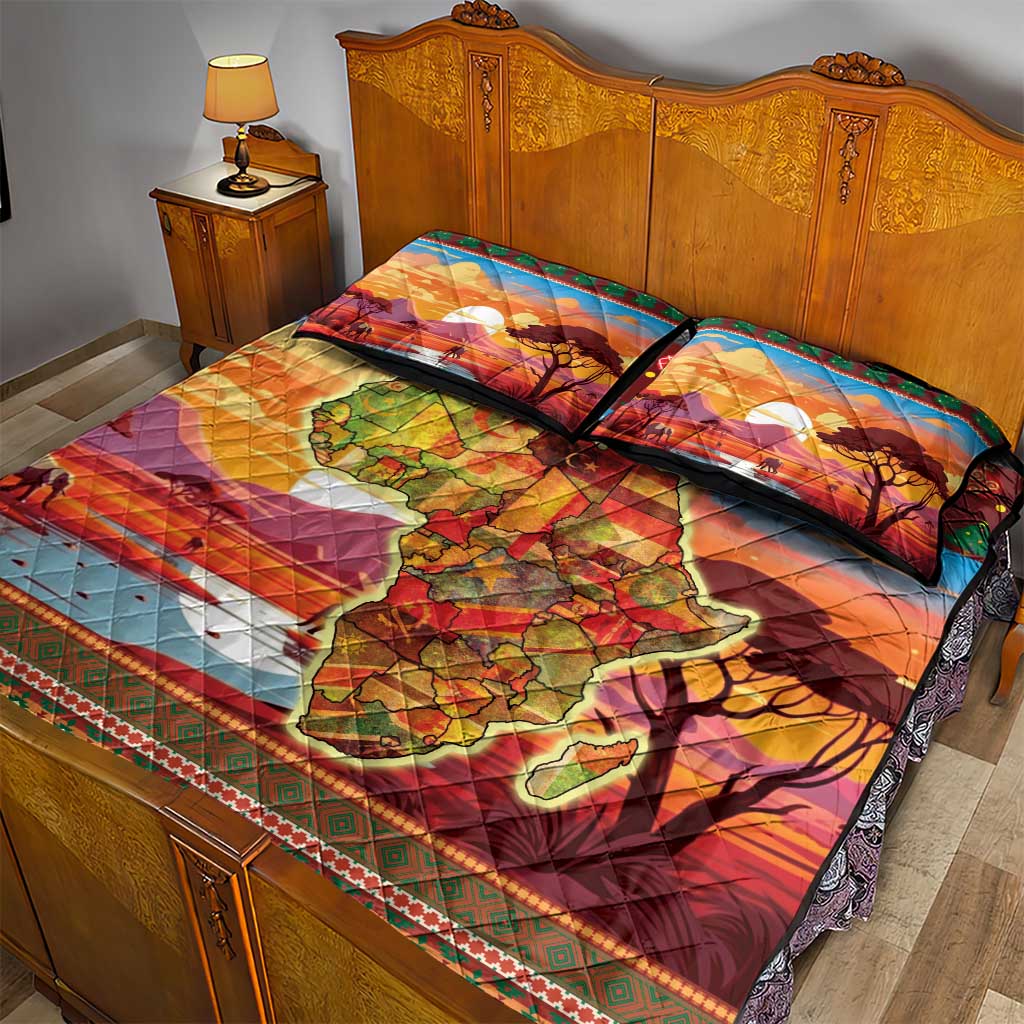 African Christmas Quilt Bed Set Afro Heritage and Celebrated