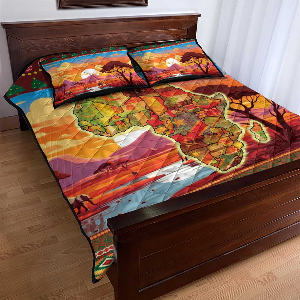 African Christmas Quilt Bed Set Afro Heritage and Celebrated