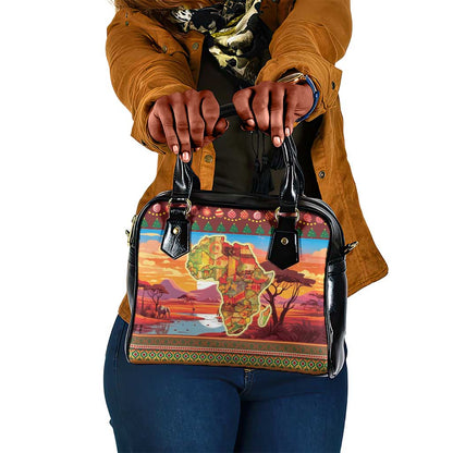 African Christmas Shoulder Handbag Afro Heritage and Celebrated