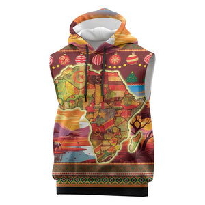 African Christmas Sleeveless Hoodie Afro Heritage and Celebrated - African Pride