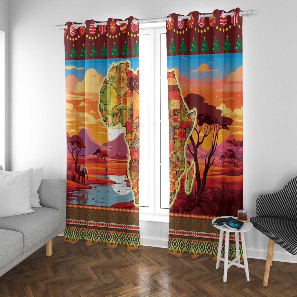 African Christmas Window Curtain Afro Heritage and Celebrated