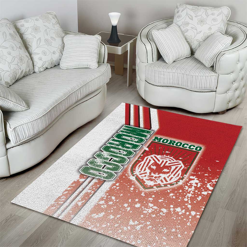 Morocco Soccer Area Rug Atlas Lions Football - Road To Champion