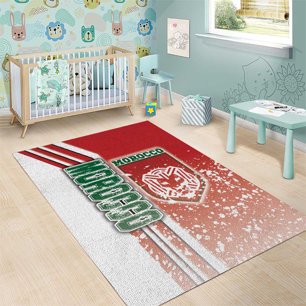Morocco Soccer Area Rug Atlas Lions Football - Road To Champion