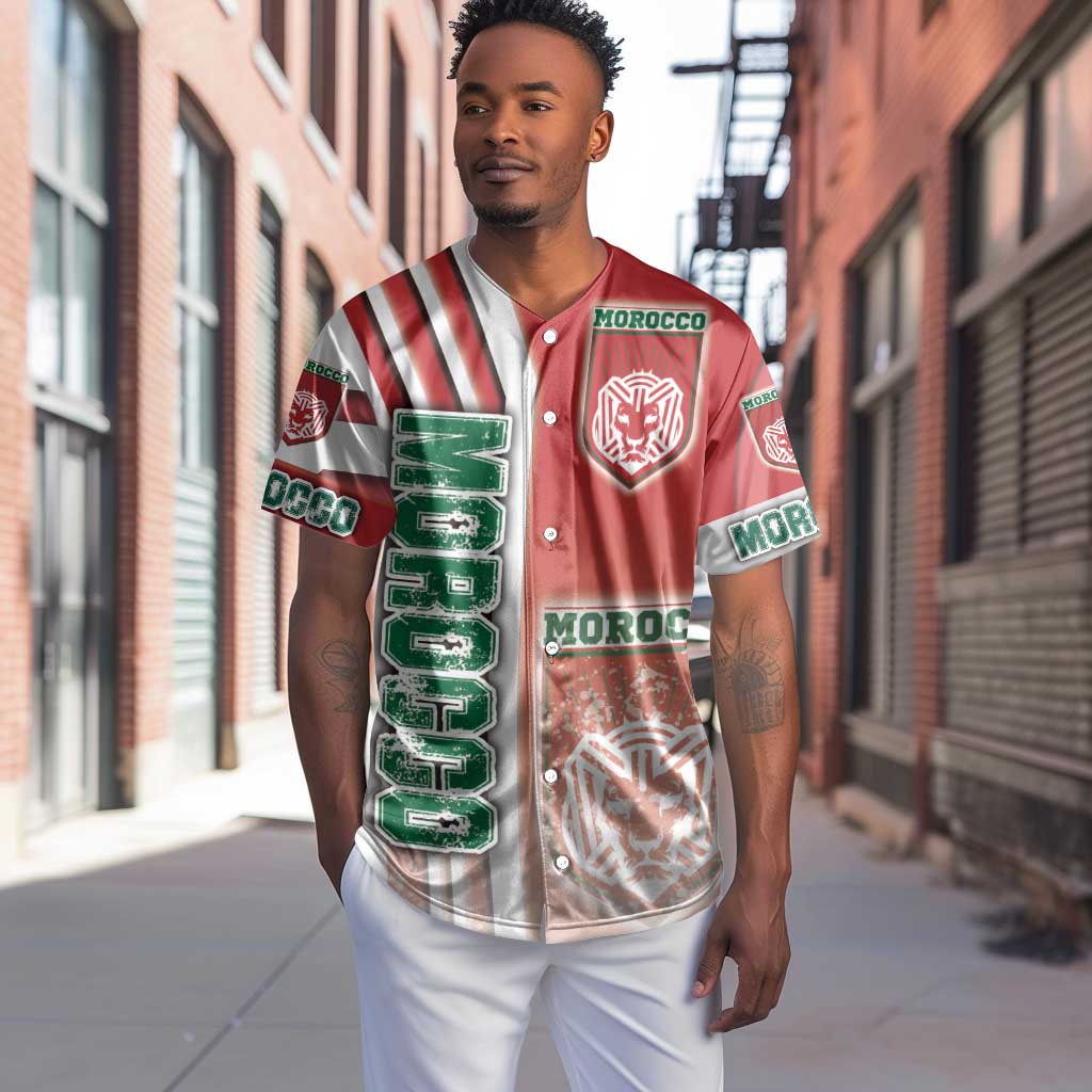 Morocco Soccer Baseball Jersey Atlas Lions Football - Road To Champion