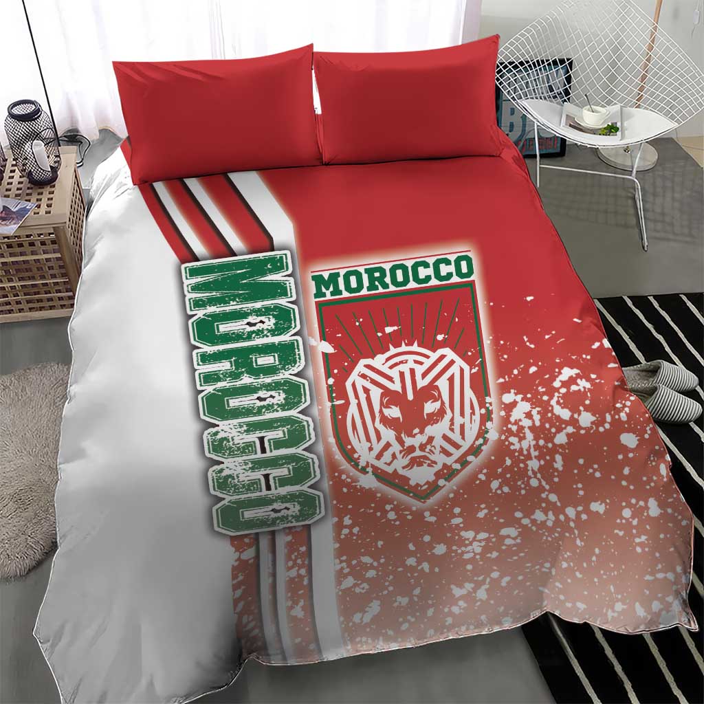 Morocco Soccer Bedding Set Atlas Lions Football - Road To Champion