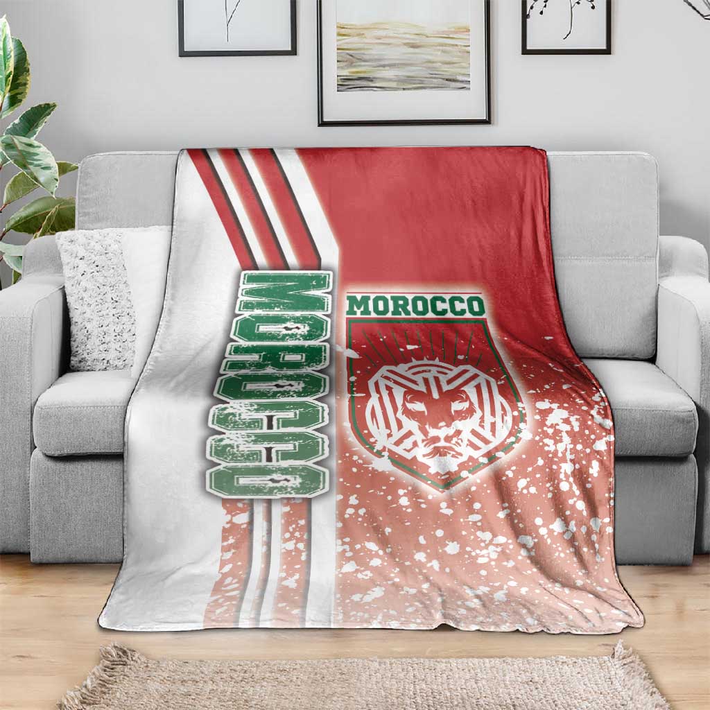 Morocco Soccer Blanket Atlas Lions Football - Road To Champion