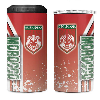 Morocco Soccer 4 in 1 Can Cooler Tumbler Atlas Lions Football - Road To Champion