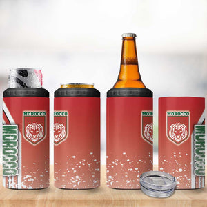 Morocco Soccer 4 in 1 Can Cooler Tumbler Atlas Lions Football - Road To Champion