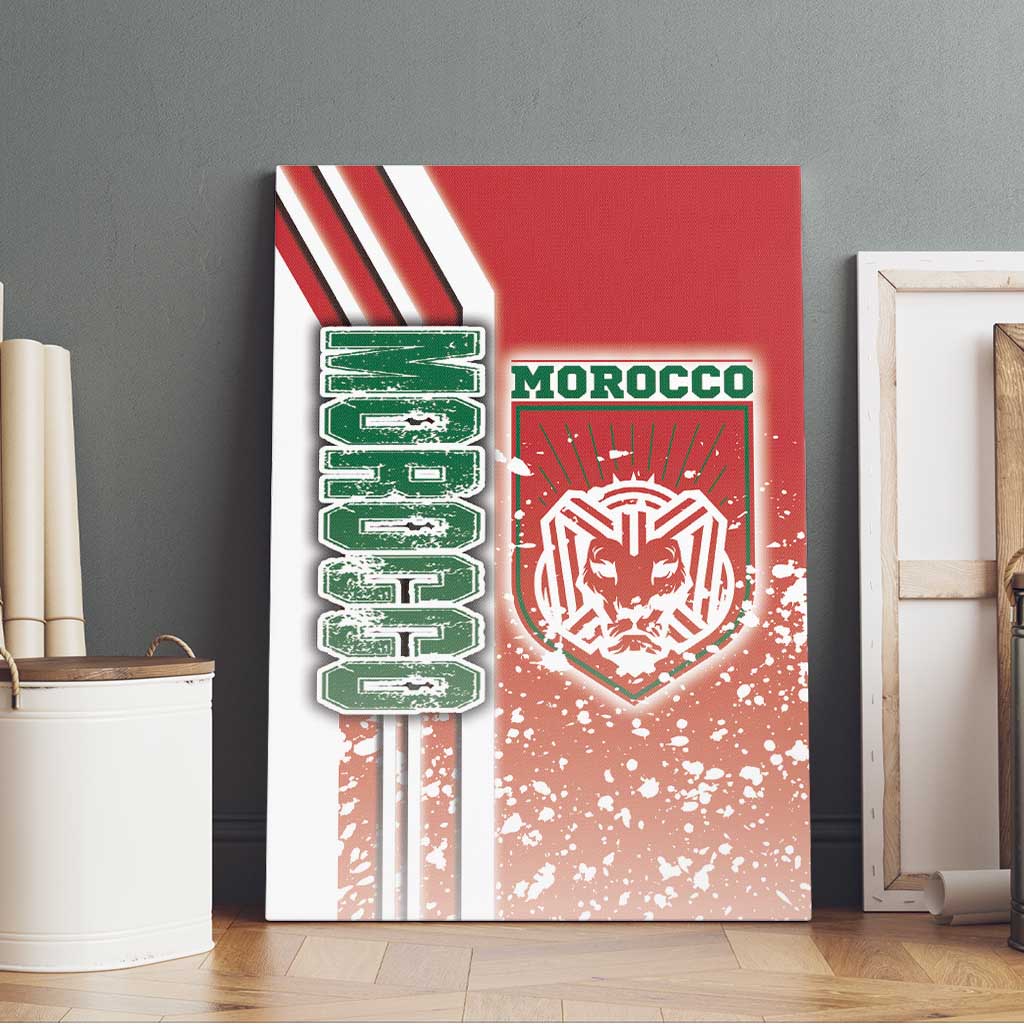 Morocco Soccer Canvas Wall Art Atlas Lions Football - Road To Champion