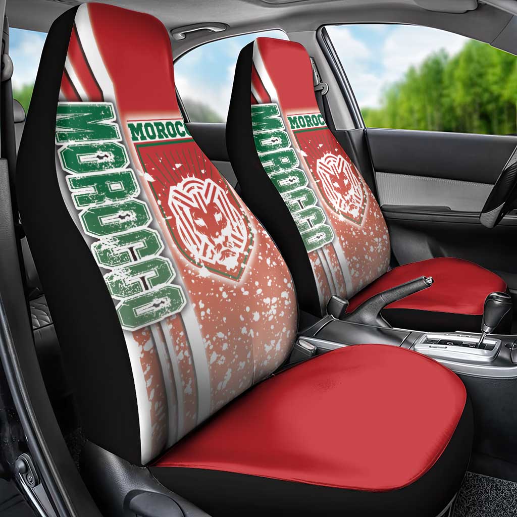 Morocco Soccer Car Seat Cover Atlas Lions Football - Road To Champion