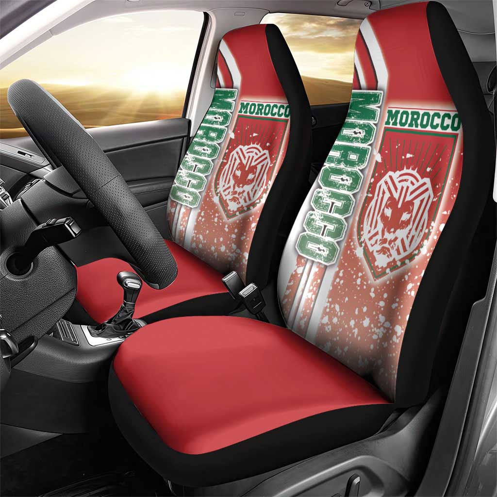 Morocco Soccer Car Seat Cover Atlas Lions Football - Road To Champion