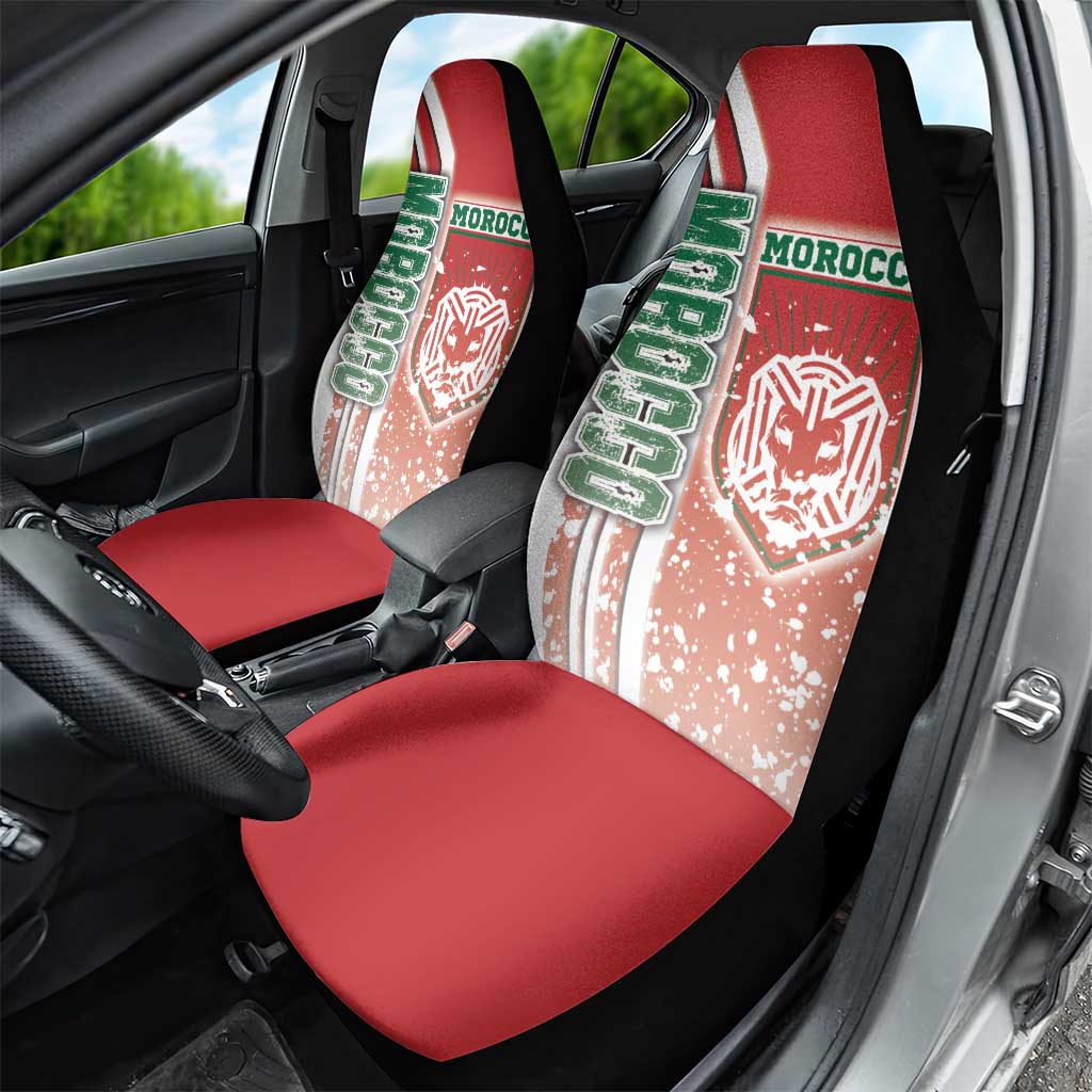 Morocco Soccer Car Seat Cover Atlas Lions Football - Road To Champion
