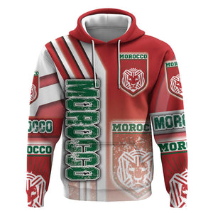 Morocco Soccer Hoodie Atlas Lions Football - Road To Champion