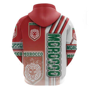 Morocco Soccer Hoodie Atlas Lions Football - Road To Champion