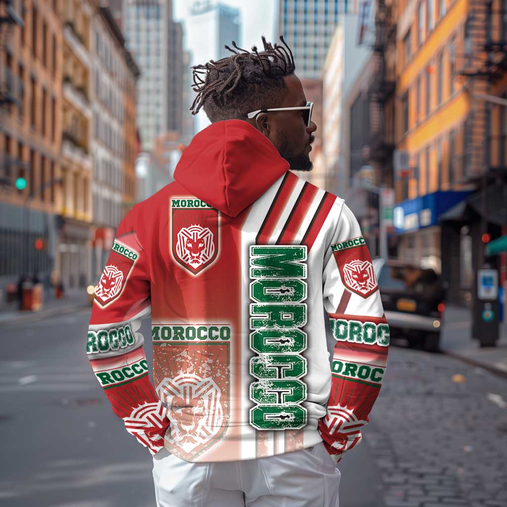 Morocco Soccer Hoodie Atlas Lions Football - Road To Champion
